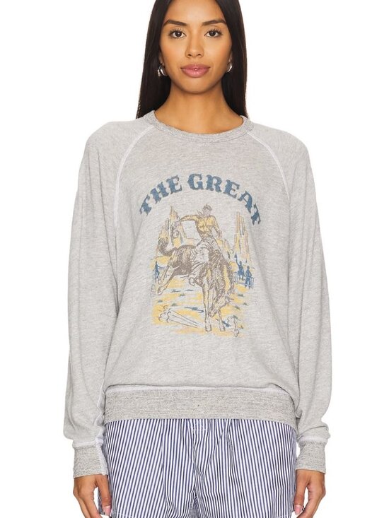 THE GREAT. Tops - The Great. The College Sweatshirt with Rodeo Graphic